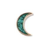 EverWith Large Moon Memorial Ashes Element for Glass Locket 9k Rose Gold Aqua