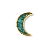 EverWith Large Moon Memorial Ashes Element for Glass Locket 9k Yellow Gold Aqua
