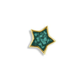 EverWith Large Star Memorial Ashes Element for Glass Locket 9k Yellow Gold Aqua