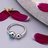 EverWith Ladies Rondure Array and Sphere Memorial Ashes Ring