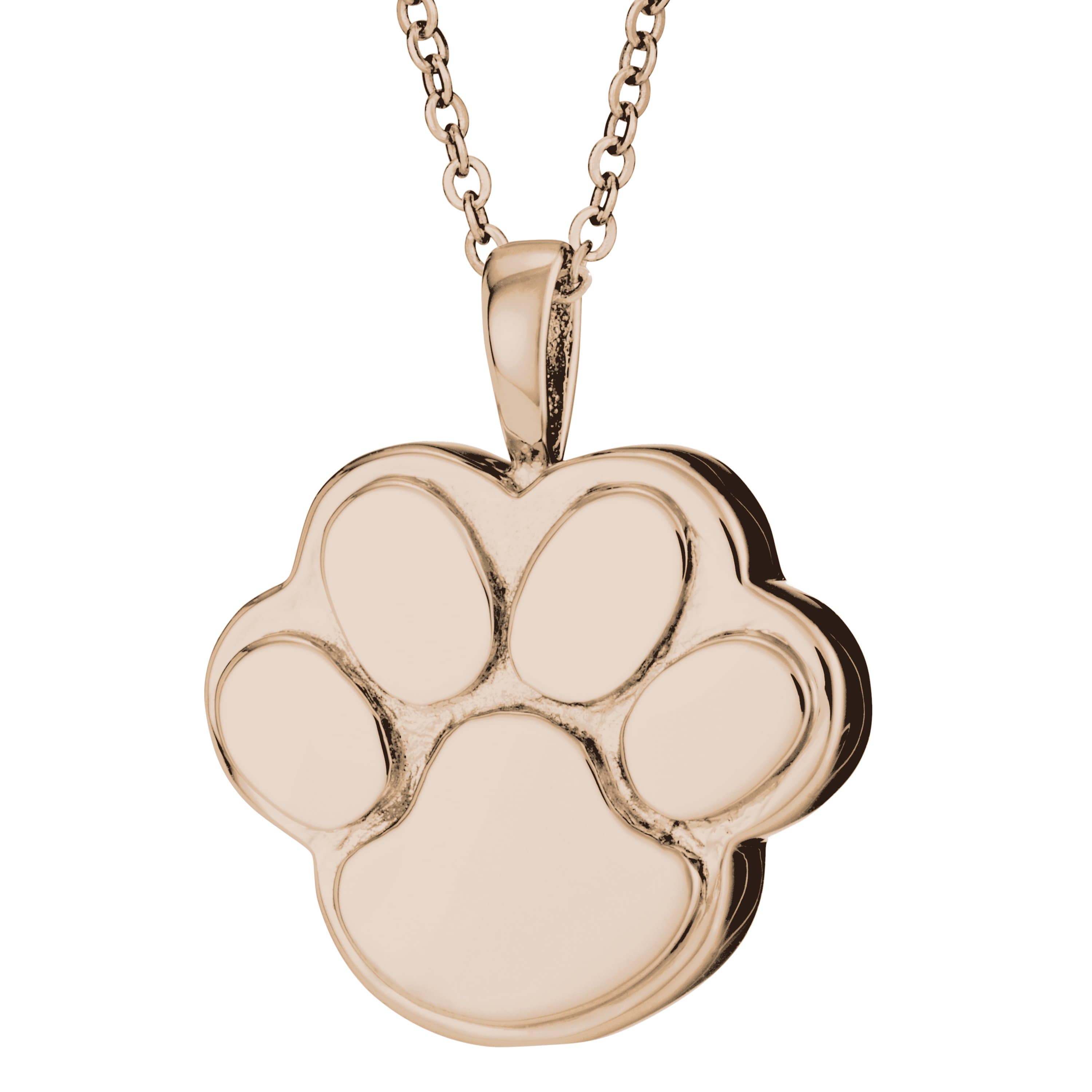 EverWith Self-fill Paw Forever Memorial Ashes Pendant 9k Rose Gold