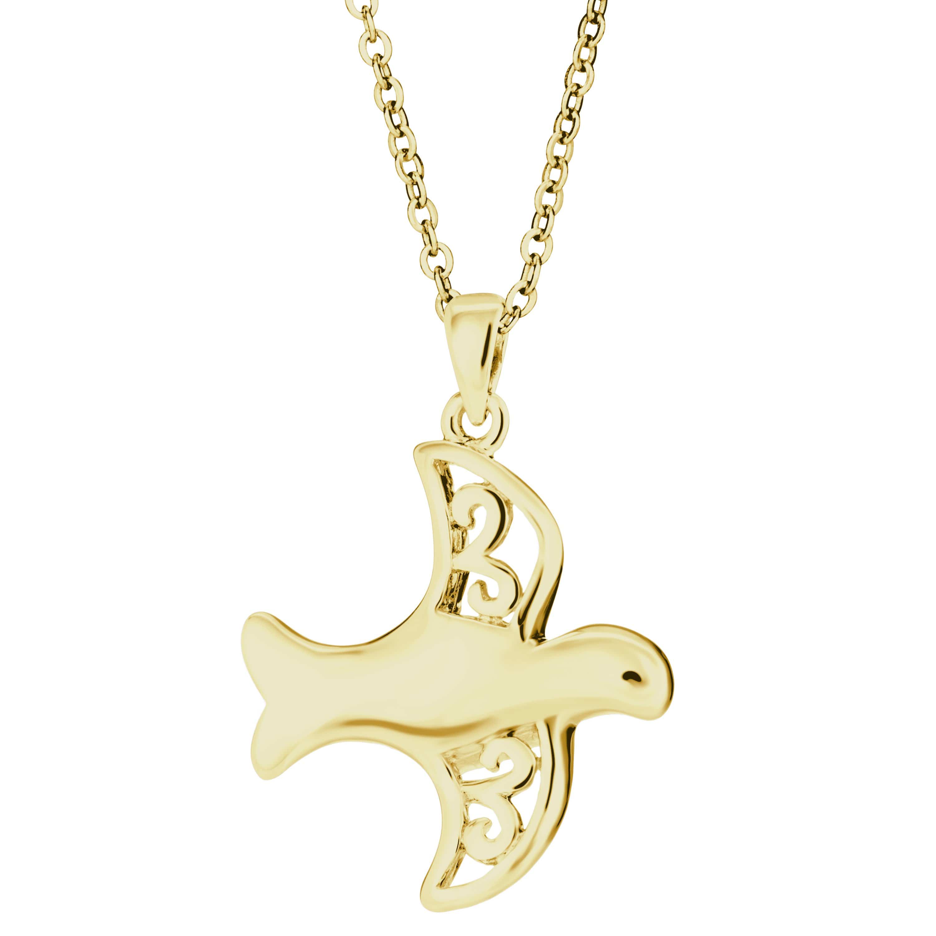 EverWith Self-fill Wings of Love Memorial Ashes Pendant 9k Yellow Gold