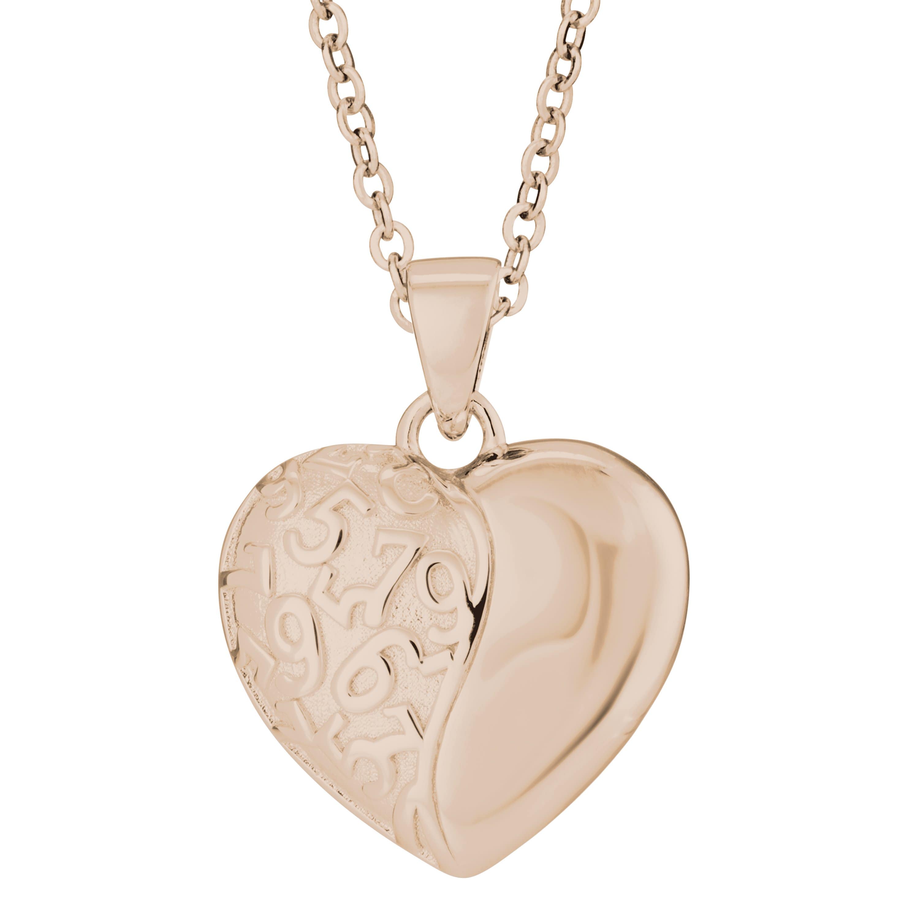 EverWith Self-fill Heart Swirl Memorial Ashes Pendant 9k Rose Gold