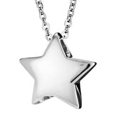 EverWith Star Memorial Ashes Pendant 9k White Gold Fill