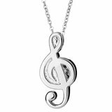 EverWith Self-fill Musical Note Memorial Ashes Pendant 9k White Gold Fill