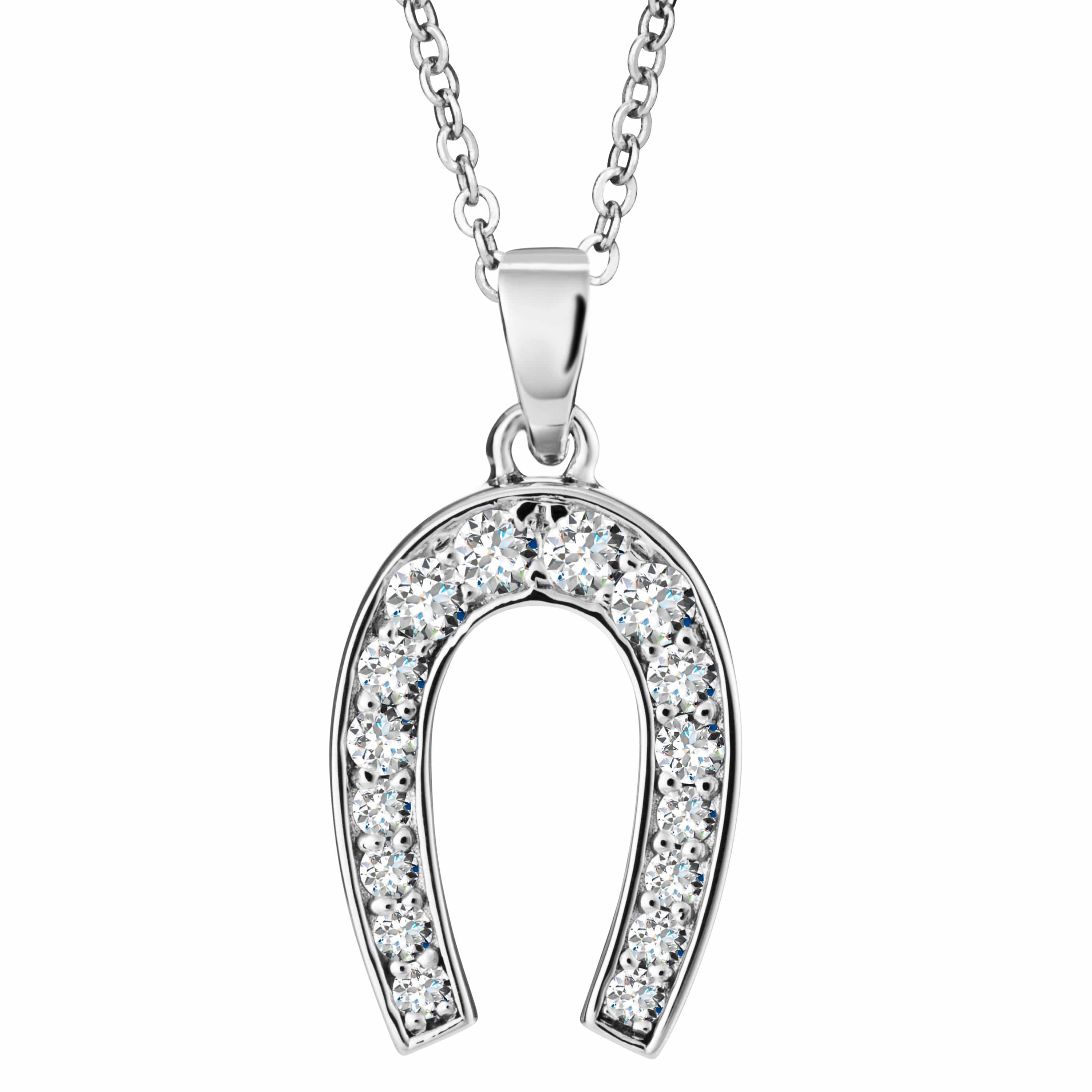 EverWith Self-fill Everlasting Love Memorial Ashes Pendant with Crystals 9k White Gold Fill