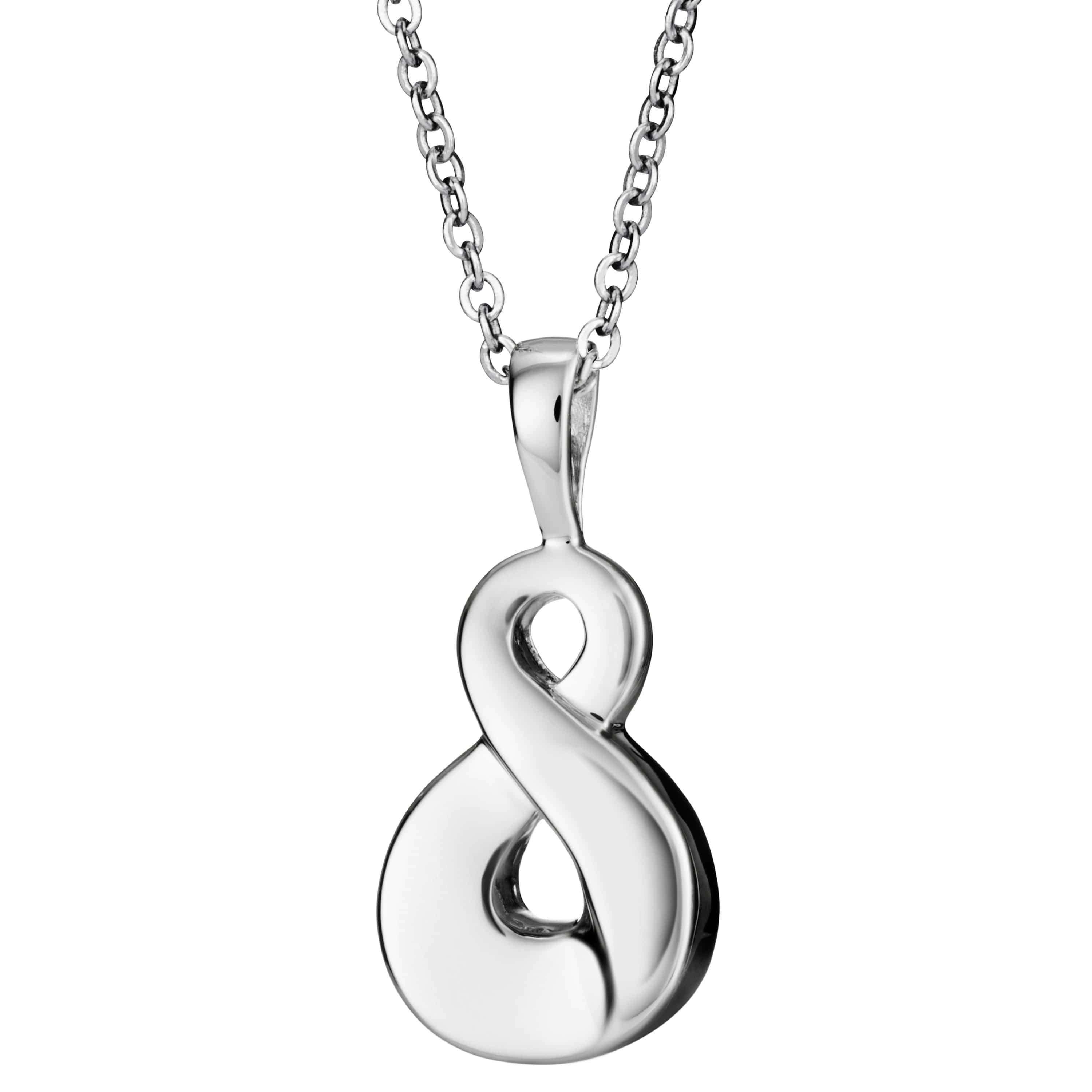 EverWith Self-fill Infinity Memorial Ashes Pendant 9k White Gold Fill