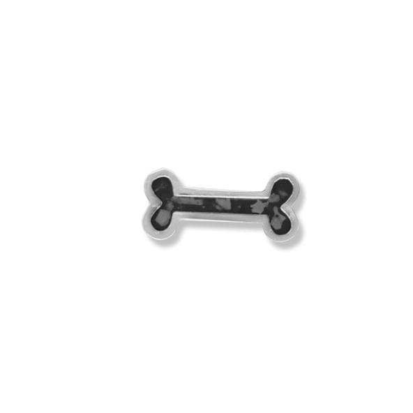 EverWith Small Dog Bone Memorial Ashes Element for Glass Locket Black