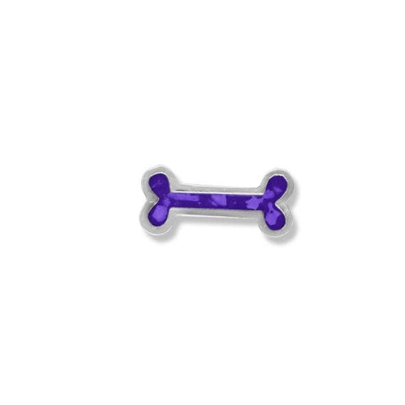 EverWith Small Dog Bone Memorial Ashes Element for Glass Locket Purple