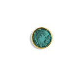 EverWith Small Round Memorial Ashes Element for Glass Locket 9k Yellow Gold Aqua