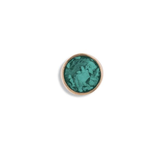EverWith Small Round Memorial Ashes Element for Glass Locket 9k Rose Gold Aqua