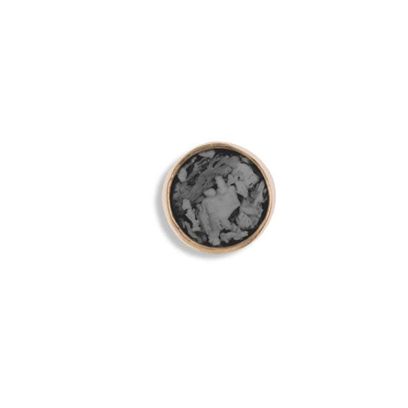 EverWith Small Round Memorial Ashes Element for Glass Locket 9k Rose Gold Black