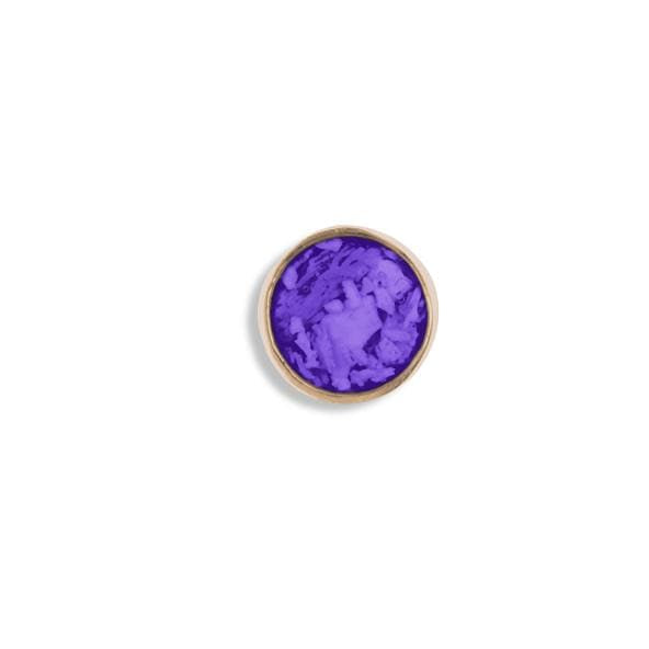 EverWith Small Round Memorial Ashes Element for Glass Locket 9k Rose Gold Purple