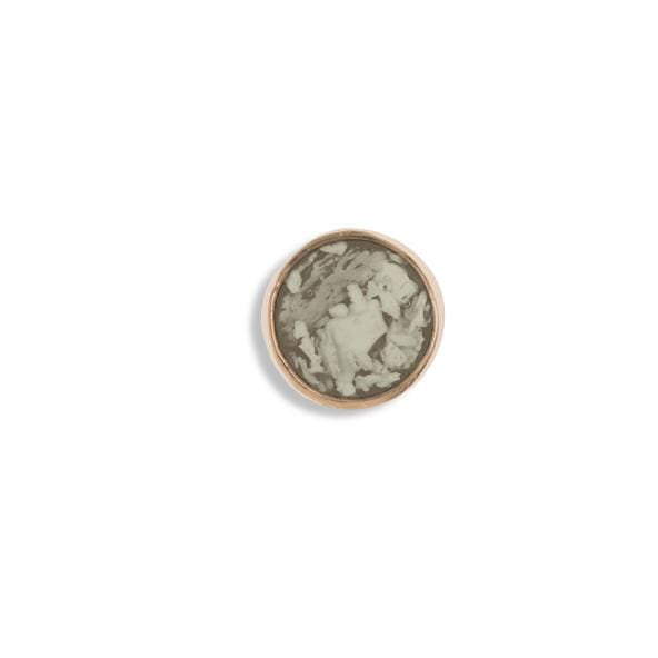 EverWith Small Round Memorial Ashes Element for Glass Locket 9k Rose Gold Transparent