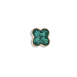 EverWith Small Clover Memorial Ashes Element for Glass Locket 9k Rose Gold Aqua