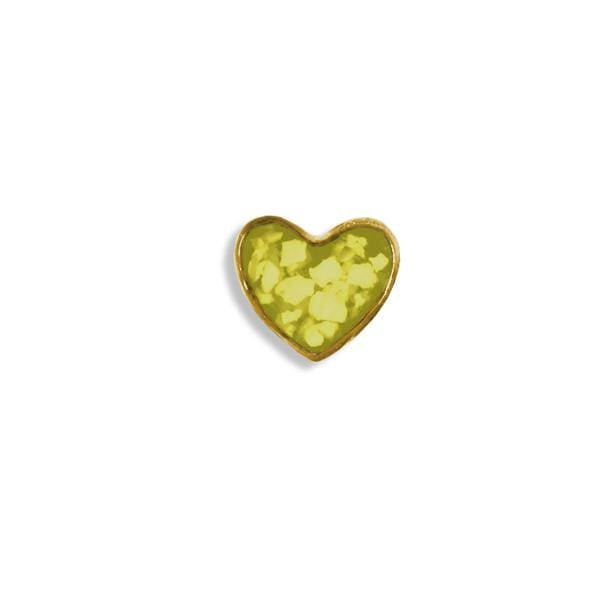 EverWith Small Heart Memorial Ashes Element for Glass Locket 9k Yellow Gold Yellow