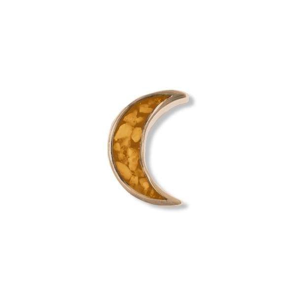 EverWith Small Moon Memorial Ashes Element for Glass Locket 9k Rose Gold Orange