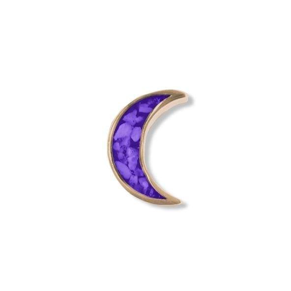 EverWith Small Moon Memorial Ashes Element for Glass Locket 9k Rose Gold Purple