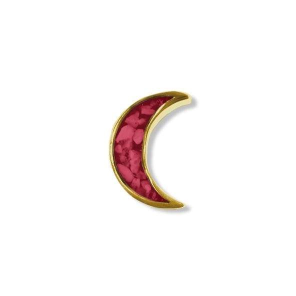 EverWith Small Moon Memorial Ashes Element for Glass Locket 9k Yellow Gold Red