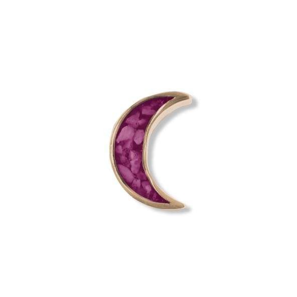 EverWith Small Moon Memorial Ashes Element for Glass Locket 9k Rose Gold Violet