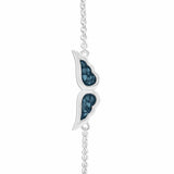 EverWith Ladies Angel Wings Memorial Ashes Bracelet Blue