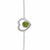 EverWith Ladies Forever Memorial Ashes Bracelet with Fine Crystals Green