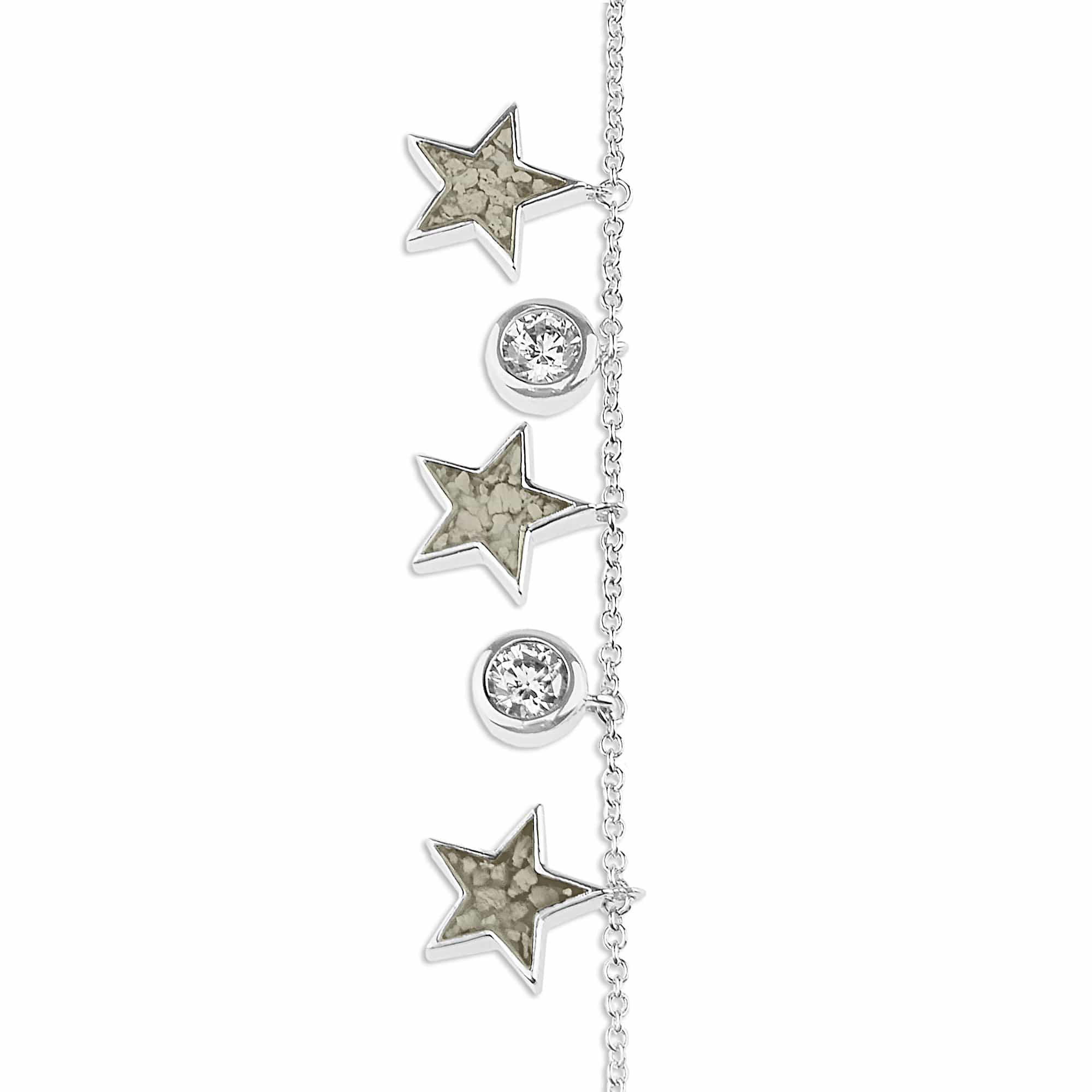 EverWith Ladies Galaxy Memorial Ashes Bracelet with Fine Crystals Transparent