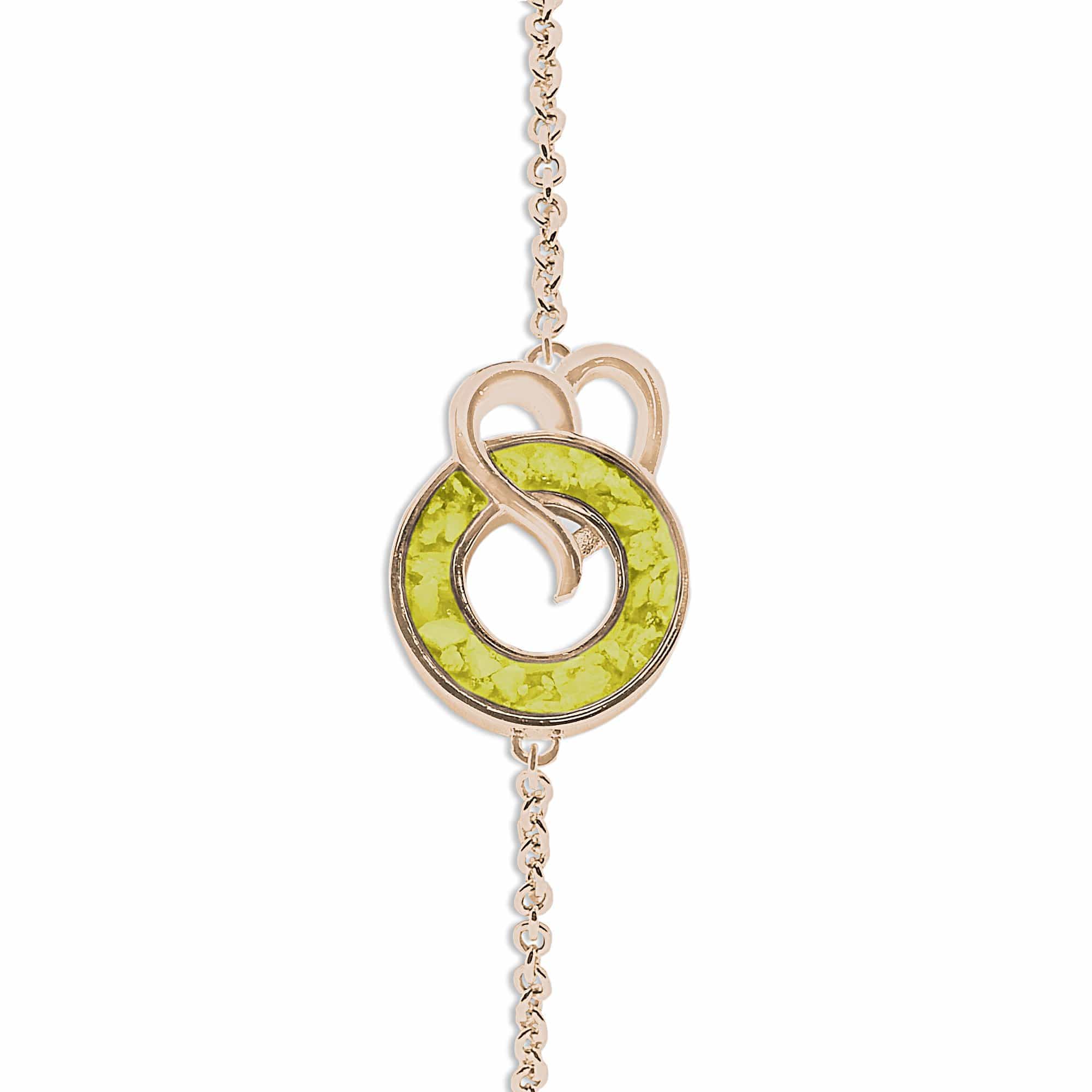 EverWith Ladies Guardian Memorial Ashes Bracelet 9k Rose Gold Yellow