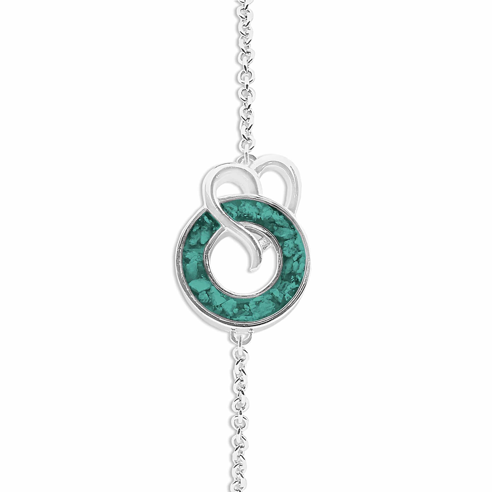 EverWith Ladies Guardian Memorial Ashes Bracelet Aqua