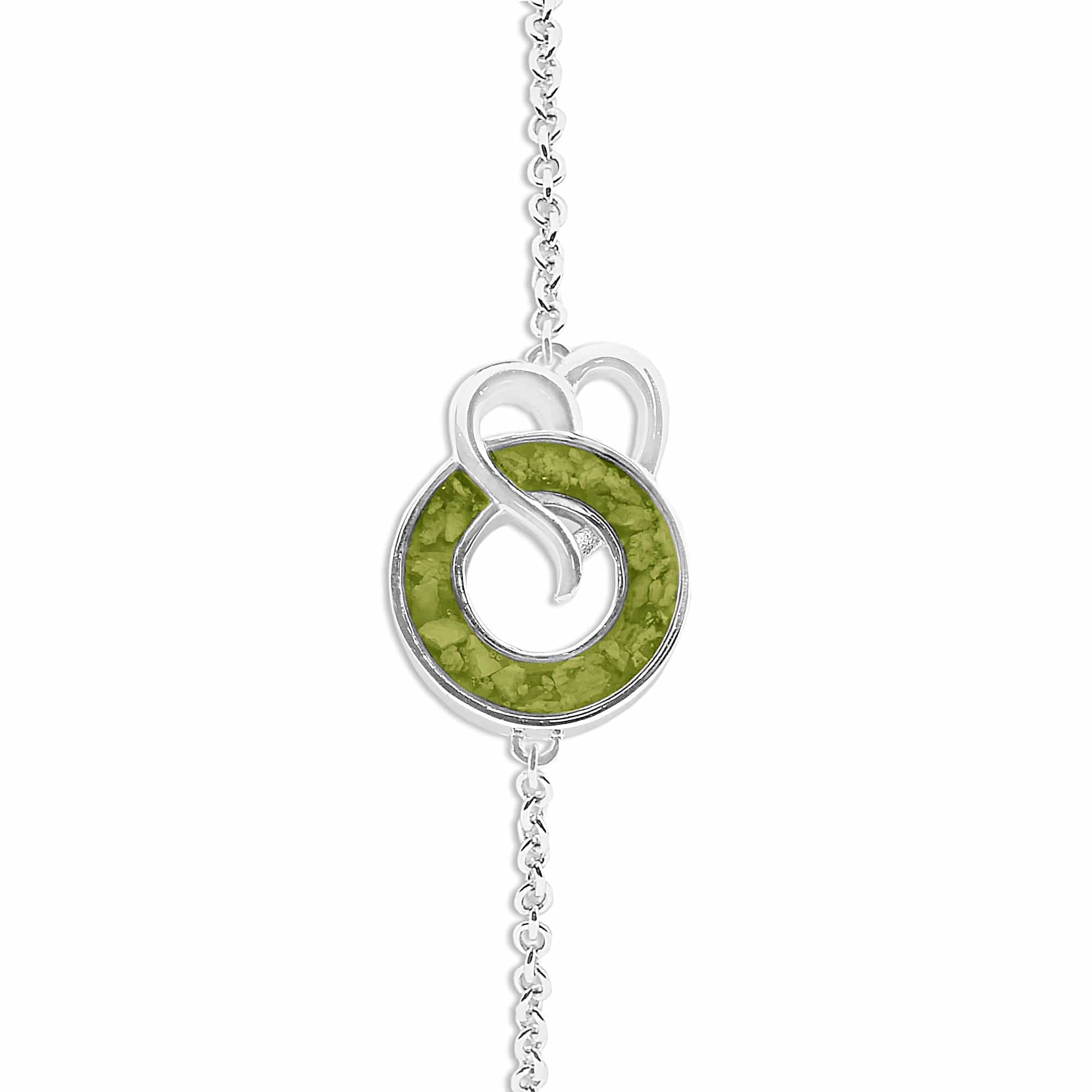 EverWith Ladies Guardian Memorial Ashes Bracelet Green