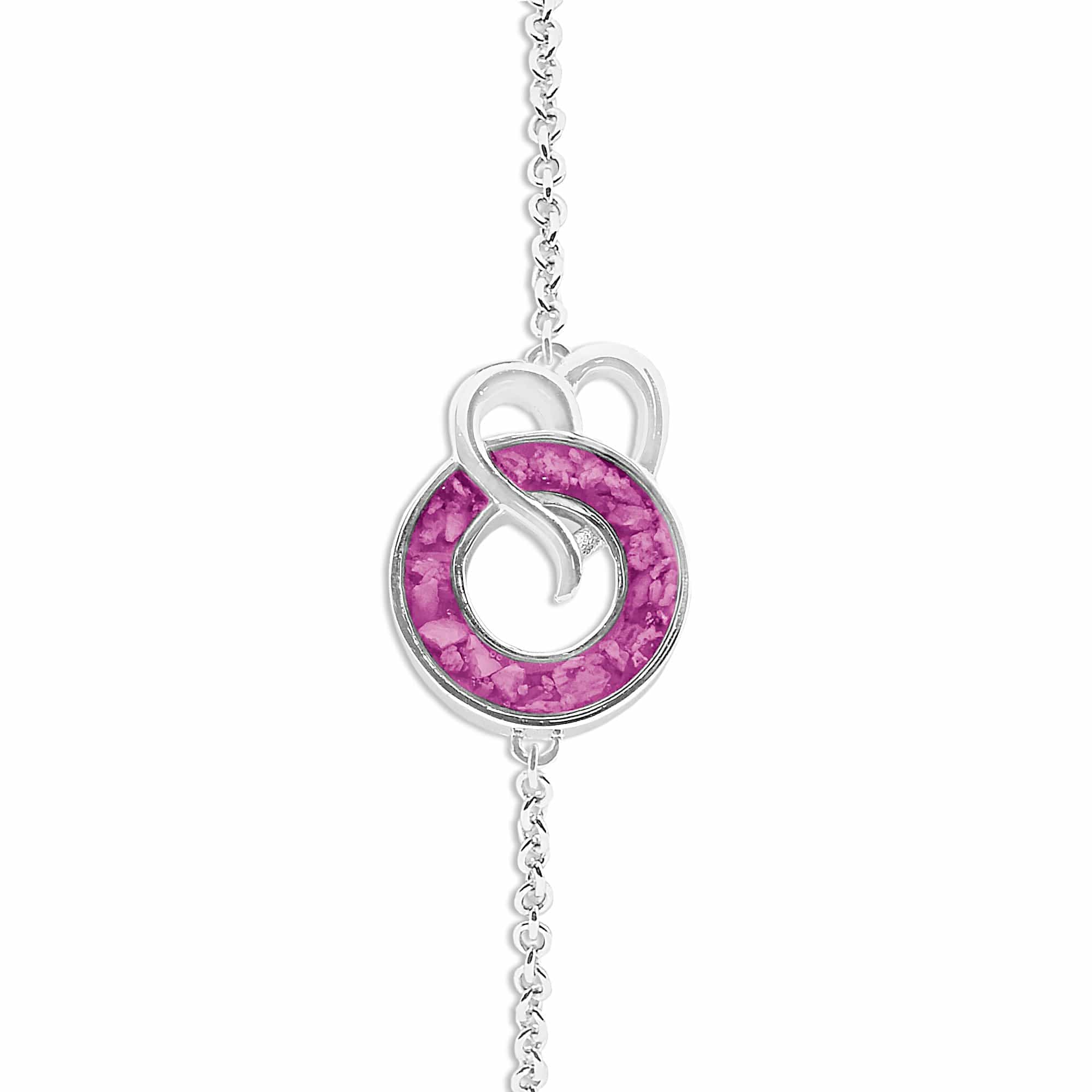 EverWith Ladies Guardian Memorial Ashes Bracelet Pink