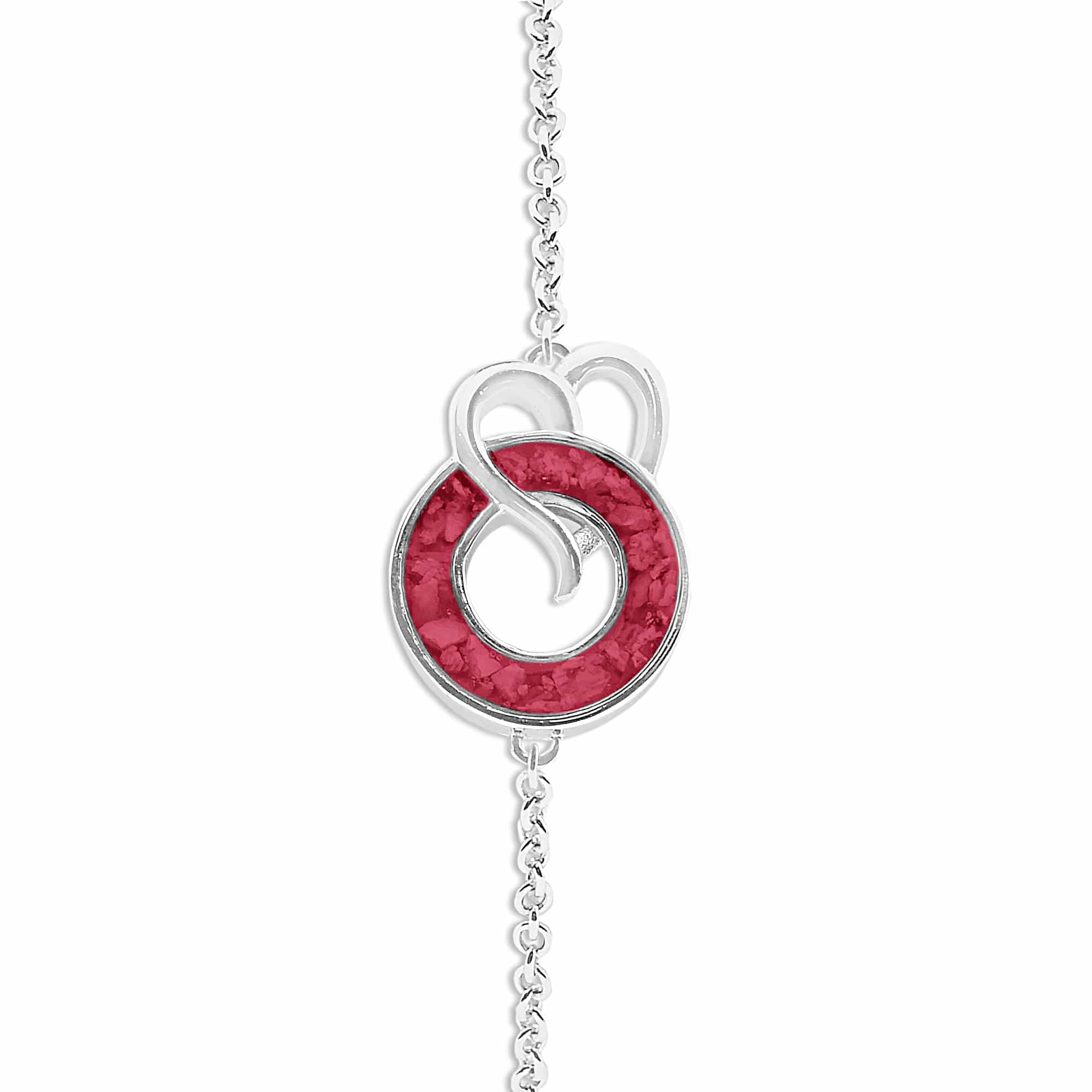 EverWith Ladies Guardian Memorial Ashes Bracelet Red