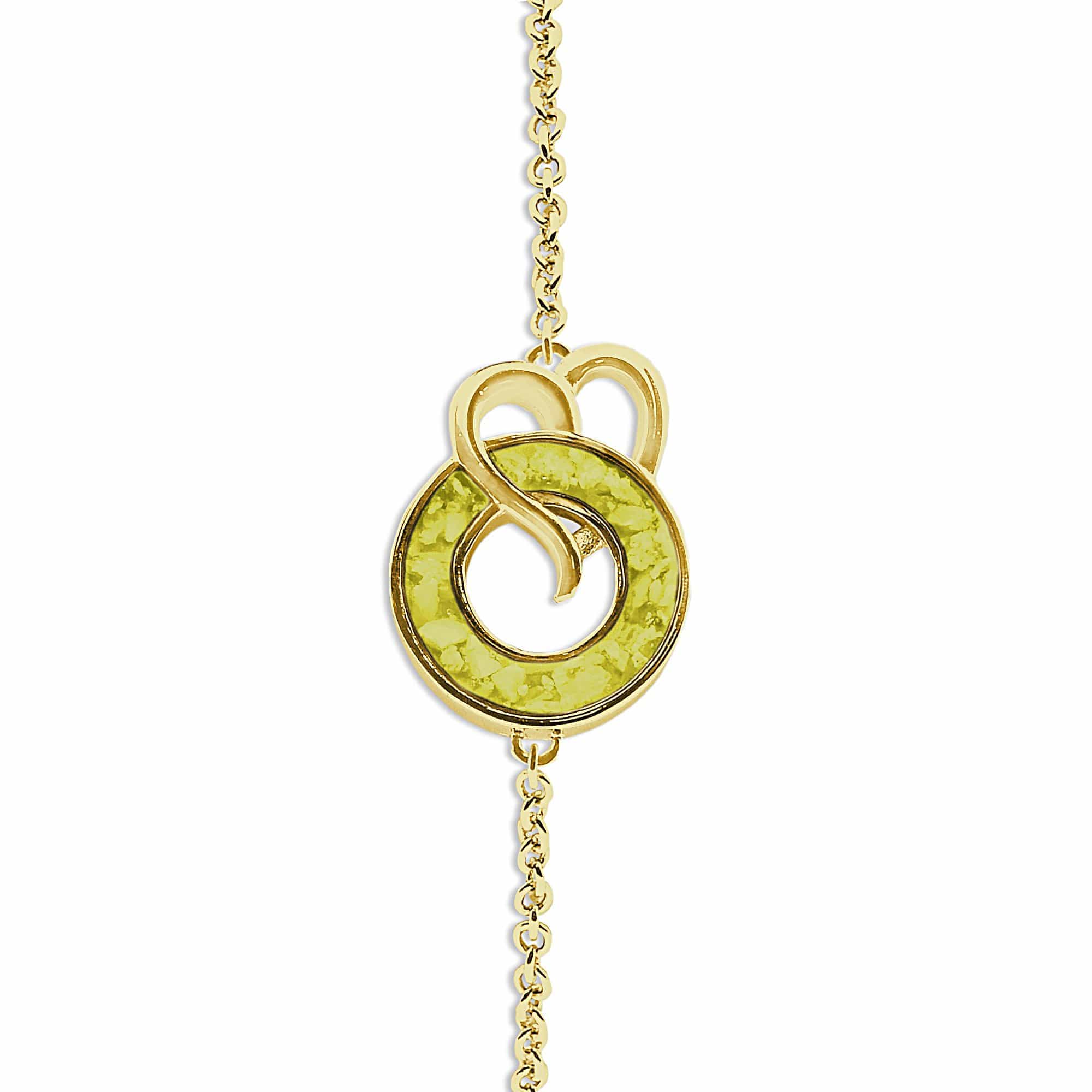 EverWith Ladies Guardian Memorial Ashes Bracelet 9k Yellow Gold Yellow