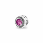 EverWith Admire Memorial Ashes Charm Bead with Fine Crystals Pink