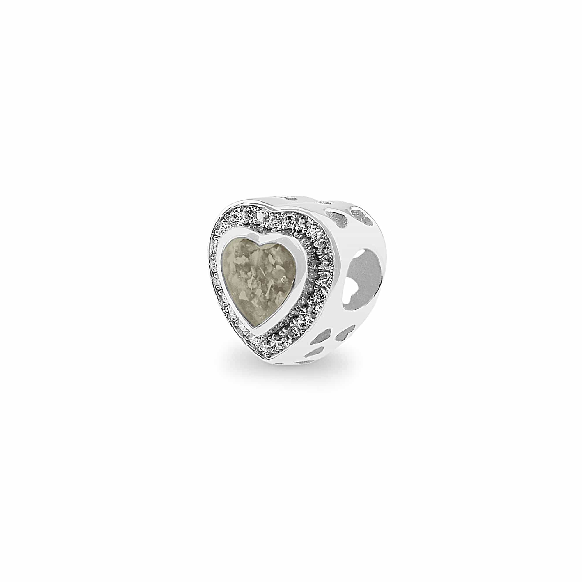 EverWith Comfort Memorial Ashes Charm Bead with Fine Crystals Transparent