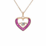 EverWith Ladies Mum Memorial Ashes Pendant with Fine Crystal 9k Rose Gold Pink