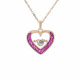 EverWith Ladies Mum Memorial Ashes Pendant with Fine Crystal 9k Rose Gold Pink