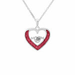 EverWith Ladies Mum Memorial Ashes Pendant with Fine Crystal Red