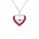 EverWith Ladies Mum Memorial Ashes Pendant with Fine Crystal Red
