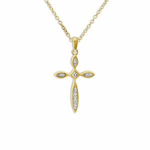 EverWith Unisex Solace Cross Memorial Ashes Pendant with Fine Crystal