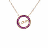 EverWith Ladies Love Memorial Ashes Necklace 9k Rose Gold Pink
