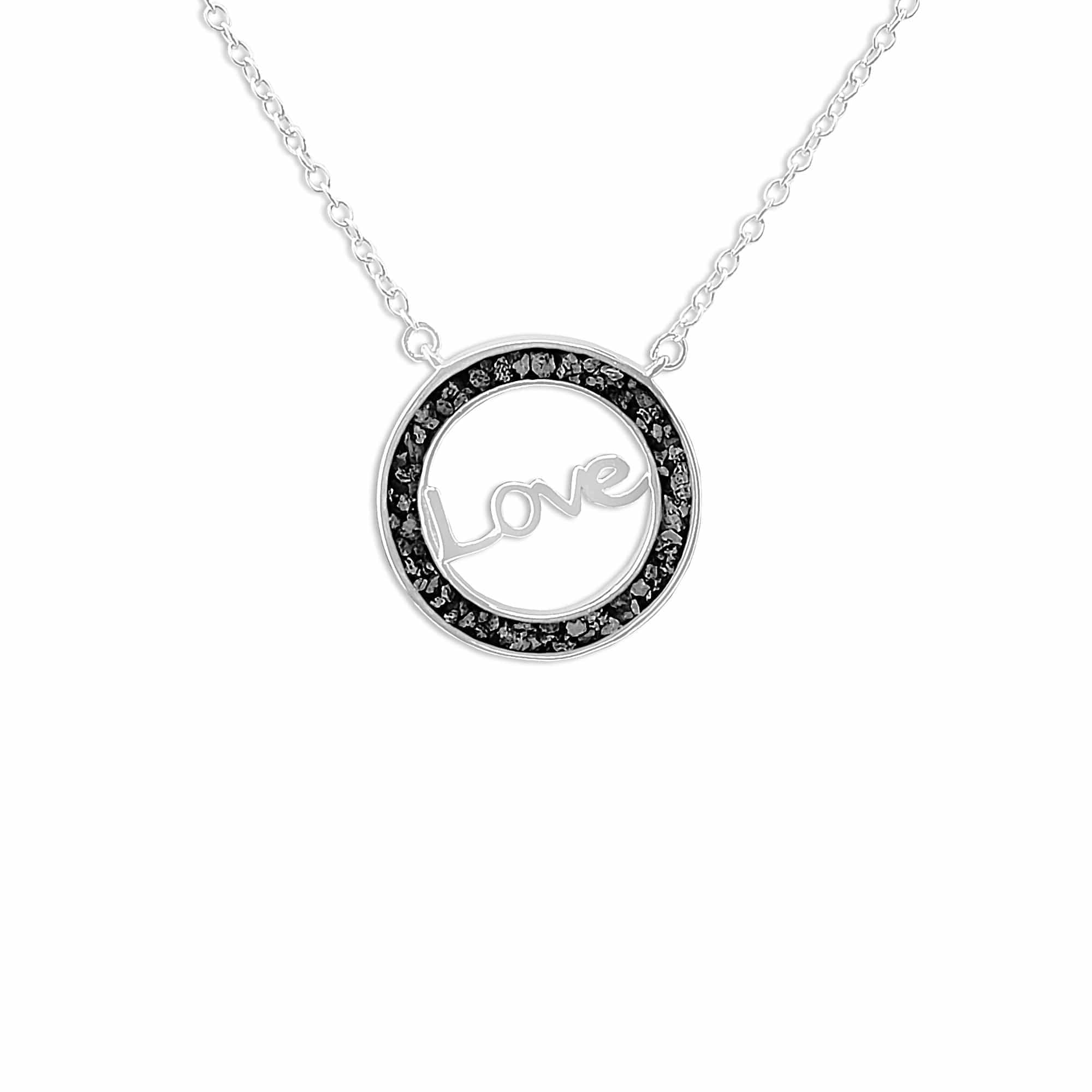 EverWith Ladies Love Memorial Ashes Necklace Black