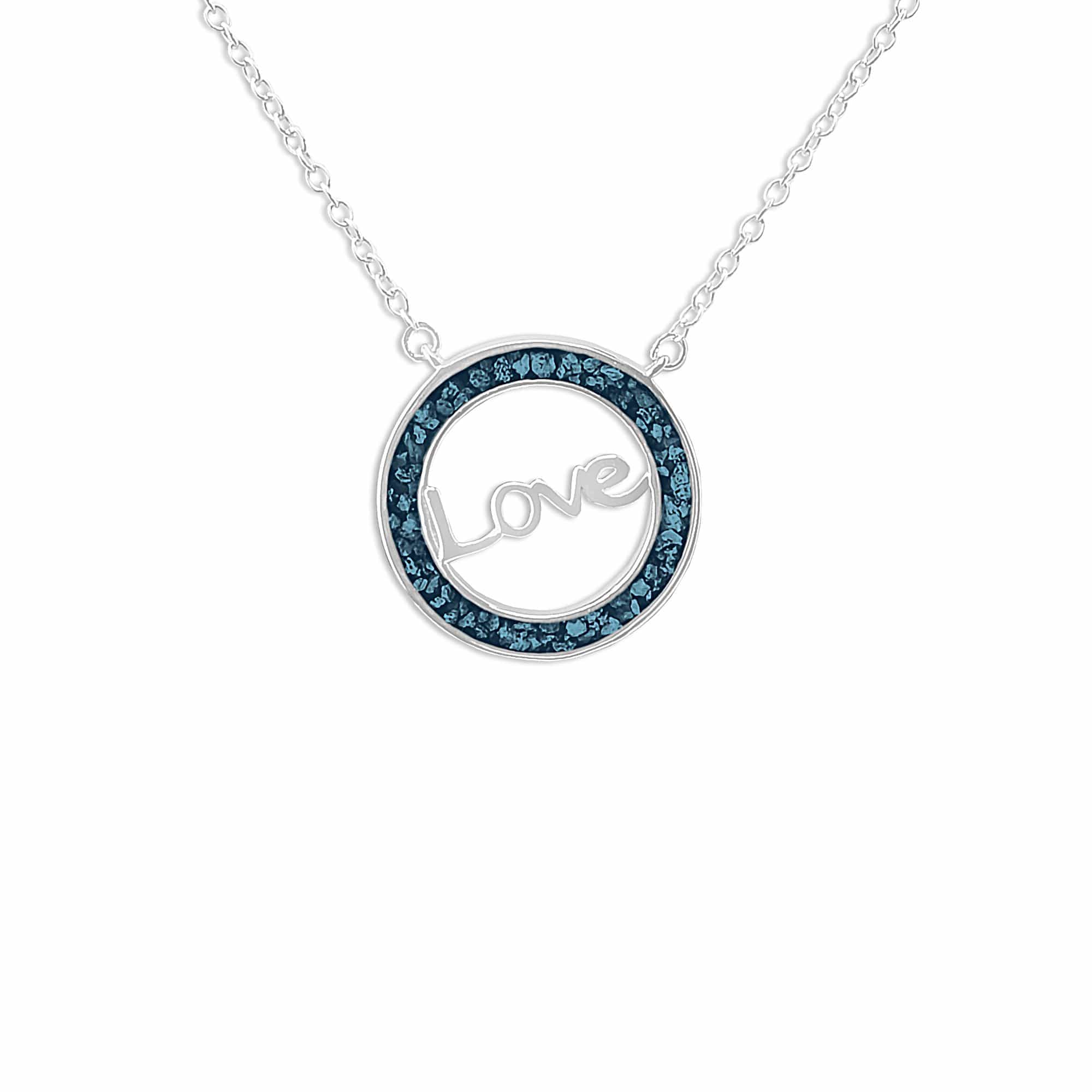 EverWith Ladies Love Memorial Ashes Necklace Blue