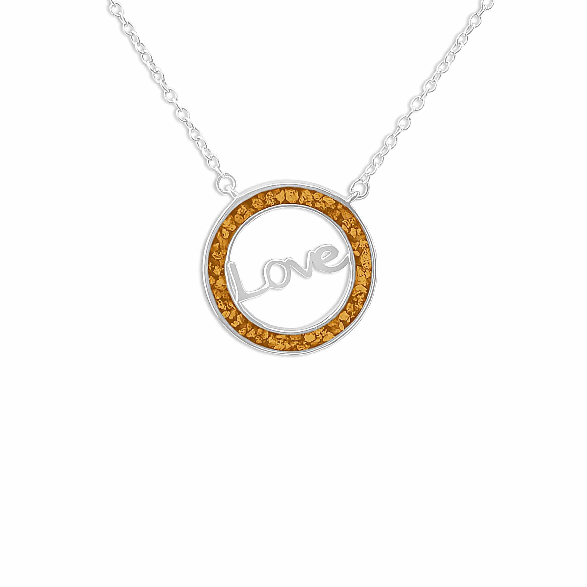 EverWith Ladies Love Memorial Ashes Necklace Orange