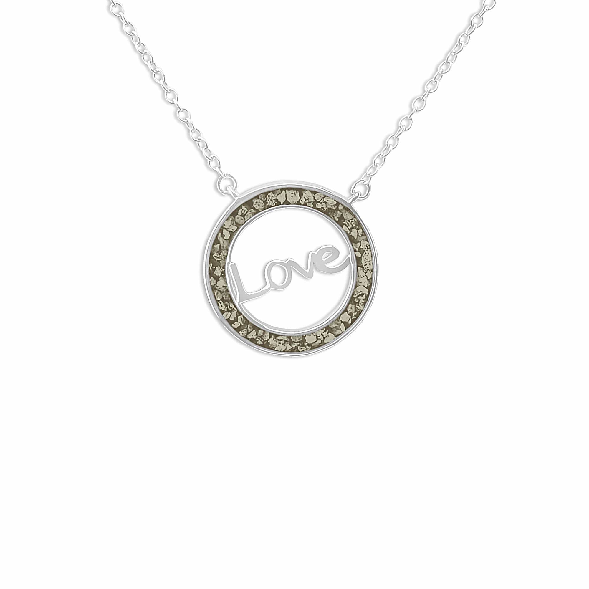 EverWith Ladies Love Memorial Ashes Necklace Transparent