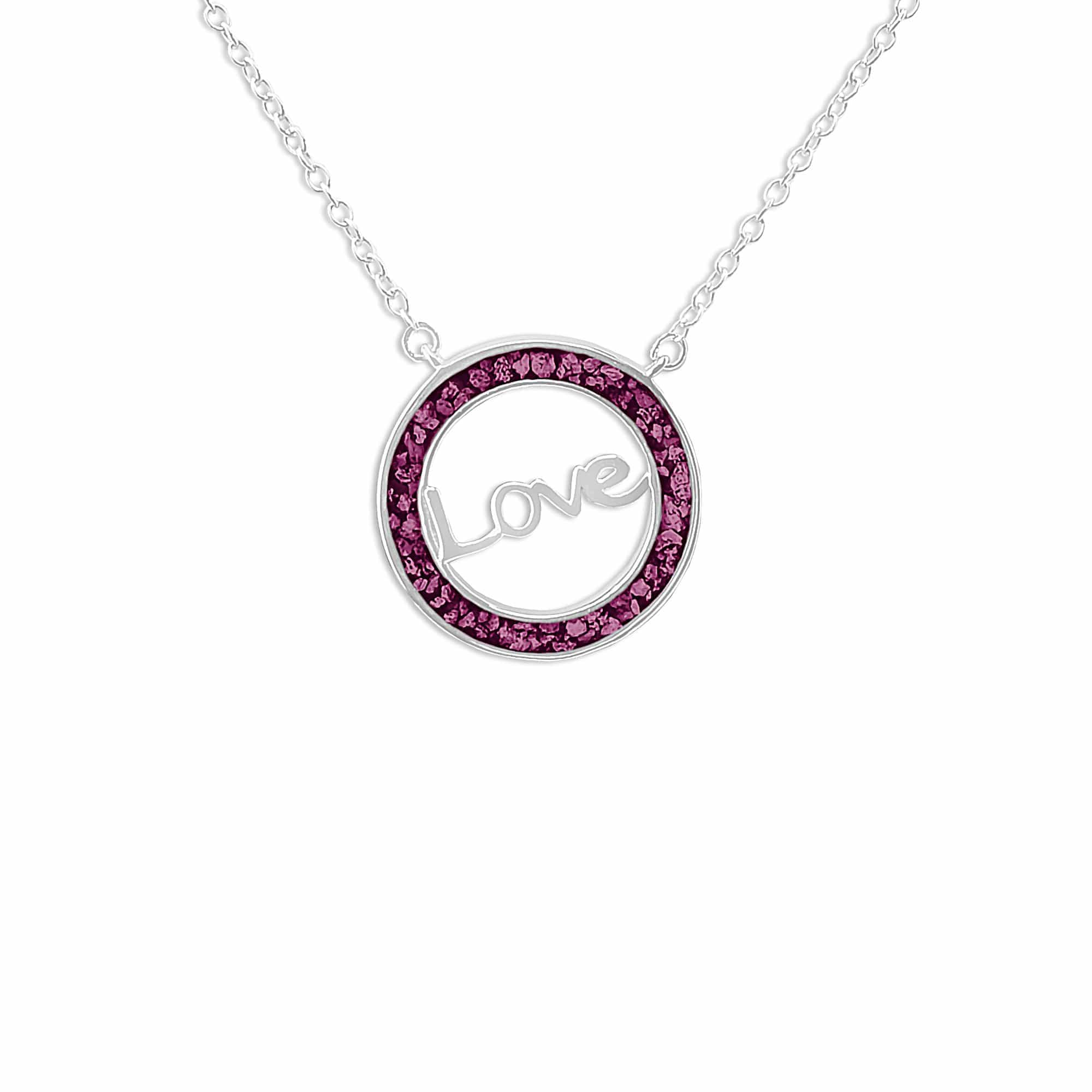 EverWith Ladies Love Memorial Ashes Necklace Violet