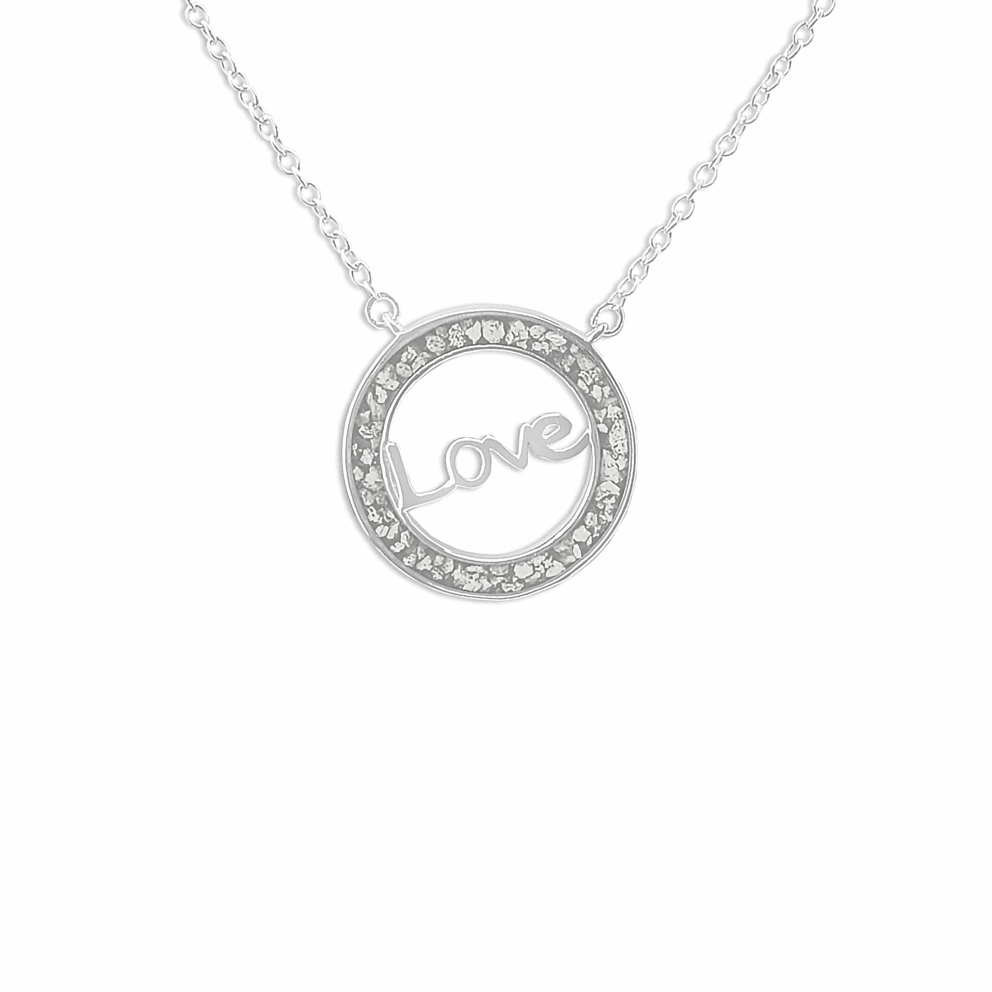 EverWith Ladies Love Memorial Ashes Necklace White