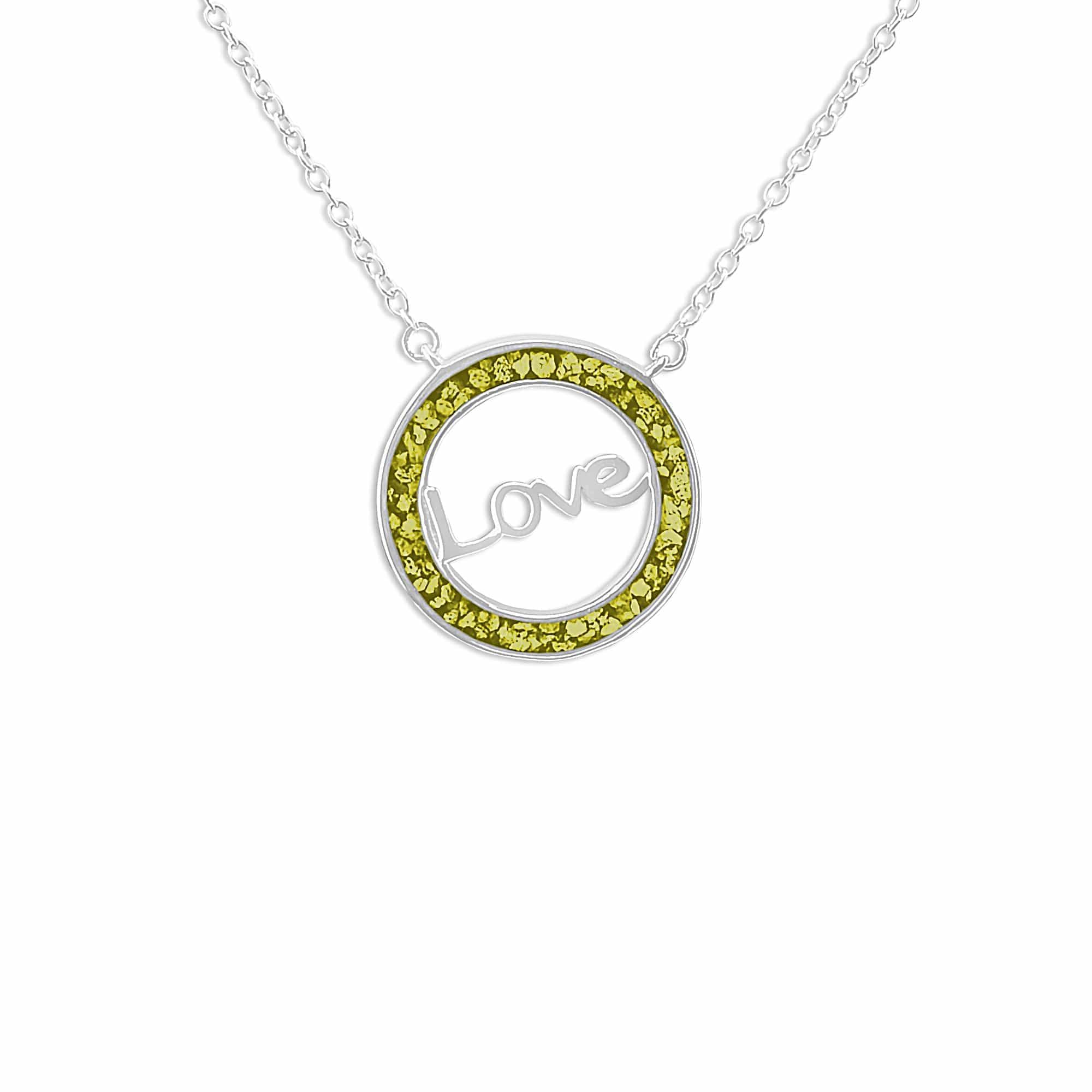 EverWith Ladies Love Memorial Ashes Necklace Yellow