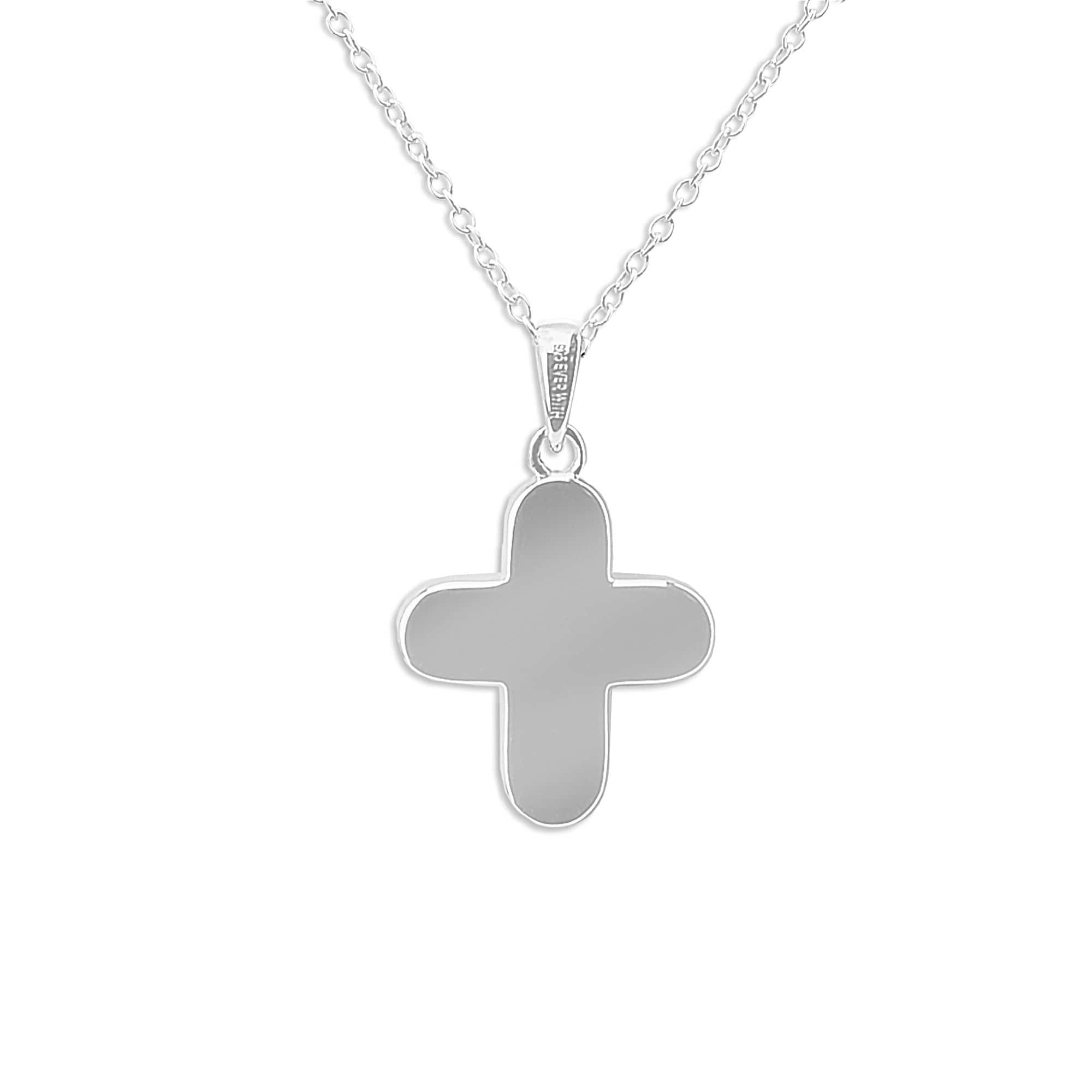 EverWith Unisex Rounded Cross Memorial Ashes Pendant