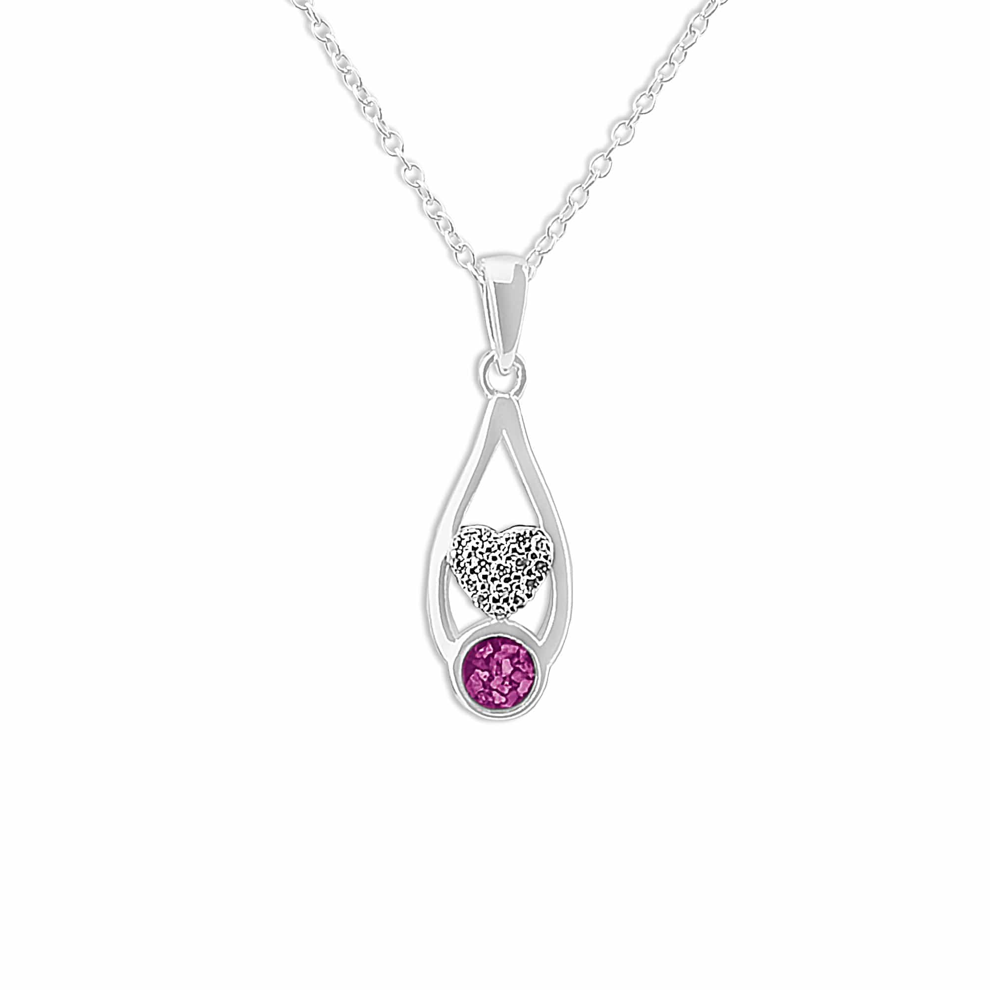 EverWith Ladies Protect Memorial Ashes Pendant with Fine Crystals Pink